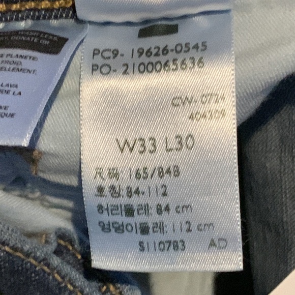 NWT Levi's 311 Skinny Shaping Denim Dark Blue Jeans Sz 33 x 30 - Picture 8 of 8